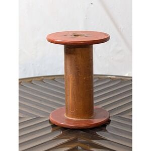 Vulcan Silk Co 4 31 Vintage Industrial Wooden Spool Bobbin Wm F Groce Used